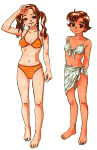 あゆみ・なつき水着