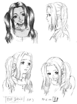 あゆみ線画