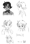 なつき線画